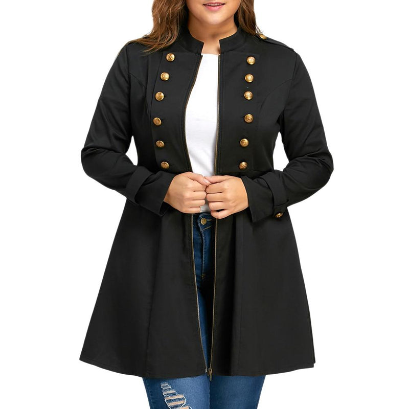 women winter fashion Double Breasted Flare Coat
