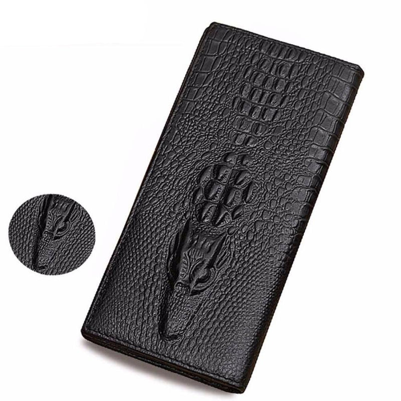 Genuine Leather Men Wallets Crocodile pattern