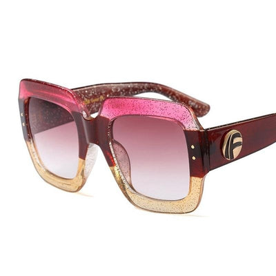 Luxury Brand Oversized Designer Square Sunglasses Women