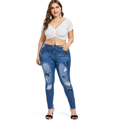 Skinny High Waist Pencil Pants Denim Jean