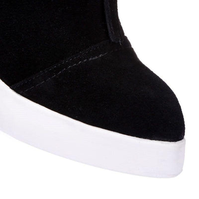 Women's cow suede leather ankle boots