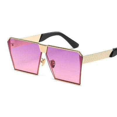 Square Designer Gradient Clear Sunglasses