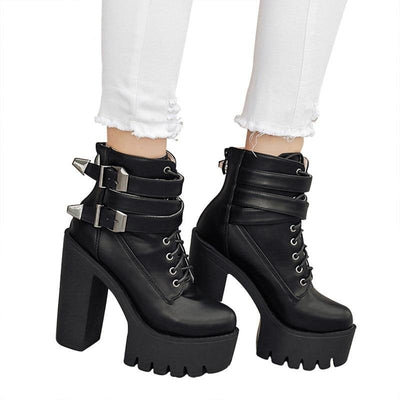 Women High Heels Platform Boots