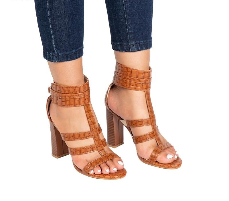 Women Ankle Strap Gladiator Heels High Sandals