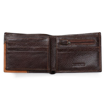 Genuine Leather Brand Casual Zipper Men's Leather Purse