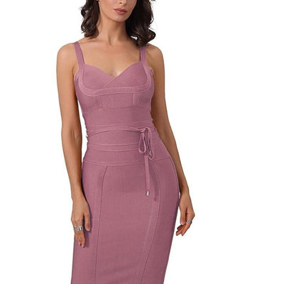 Women's Bandage Sexy Celebrity Spaghetti Strap Bodycon Dress Party Nightclub Dress