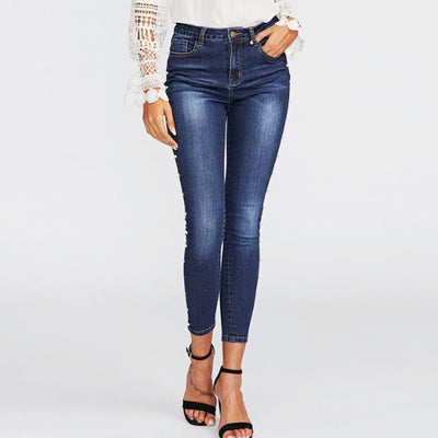 high Waist Women Skinny Jeans.