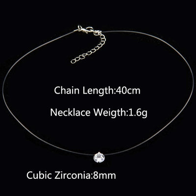 Female Transparent Fishing Line Necklace