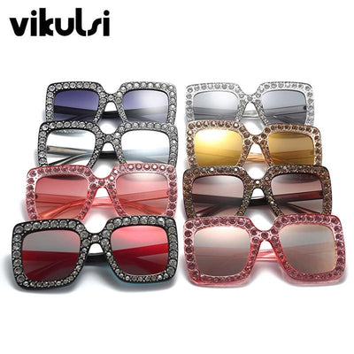 Luxury Designer Oversized Women Cats Eye Sunglasses