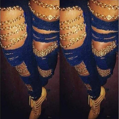 Ripped Waist Women Jeans