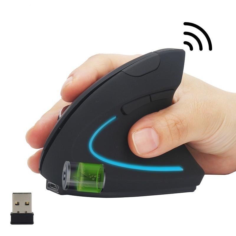 Vertical Mouse Wireless Rechargeable USB PC Vertical Gaming Mouse