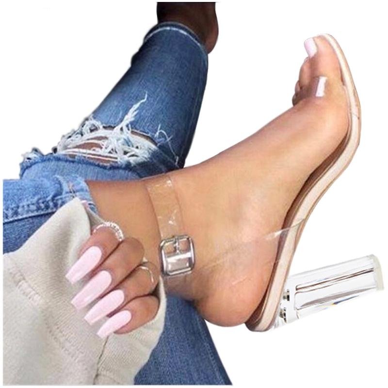 crystal leopard PVC rubber sandals