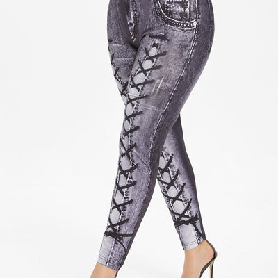 Plus Size Elastic High Waist Workout Legging