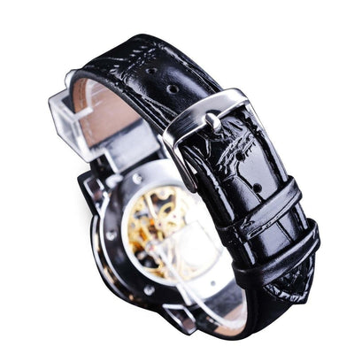 Black Golden Retro Luminous Hands Fashion Diamond Display Men's Watch