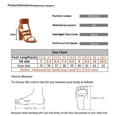 Women Ankle Strap Gladiator Heels High Sandals