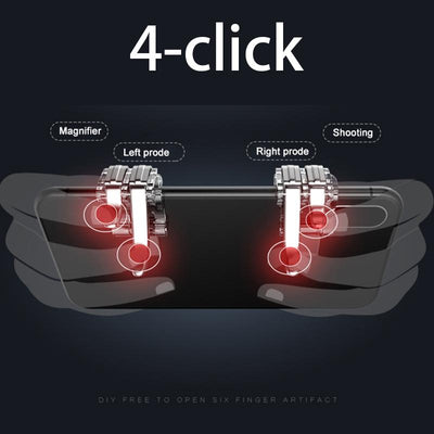 4-Click Metal Mobile Controller Portable Gamepad L1 R1