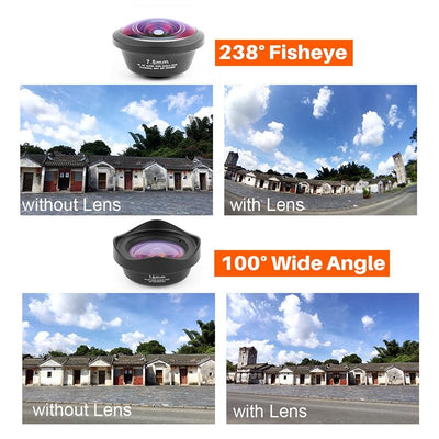 Wide Angle Fisheye Macro Phone Lens 2X