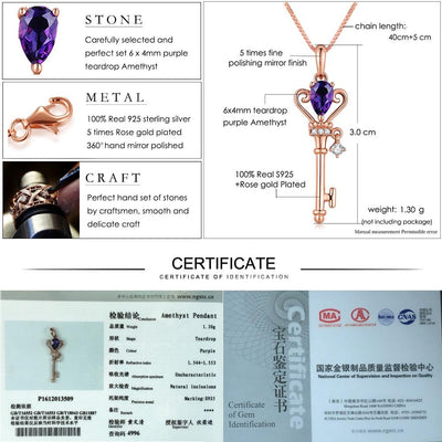 Crown Key Pendant Necklace