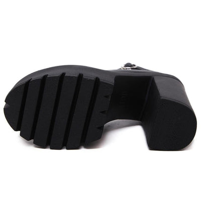 casual high-heeled platform pumps