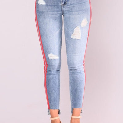 Classic High Waist Skinny Stretch Pencil Denim Pants