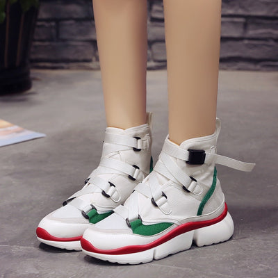High Top Sneakers Women PU Leather