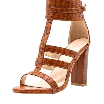 Women Ankle Strap Gladiator Heels High Sandals
