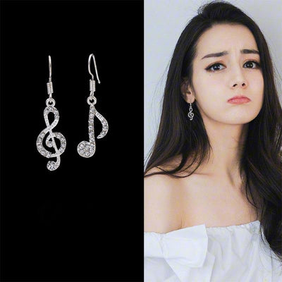 Asymmetric Personality Trendy Music Notes Earring