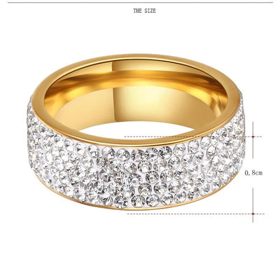 8MM Titanium Stainless Steel Rings