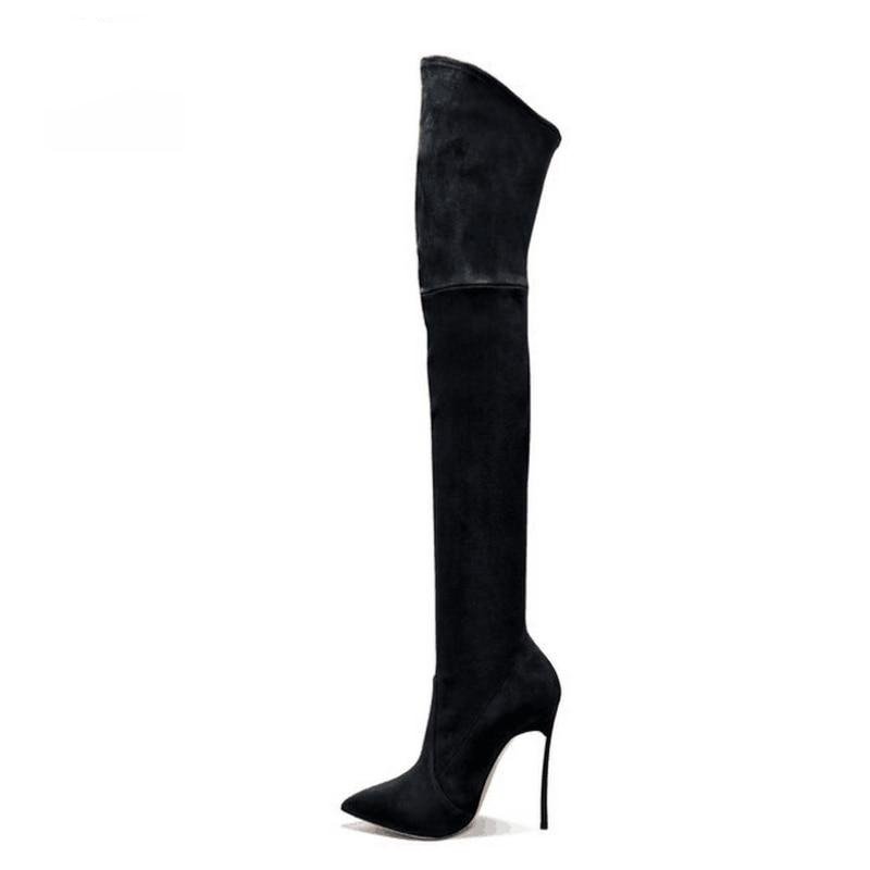 over the knee boots high heels woman shoes