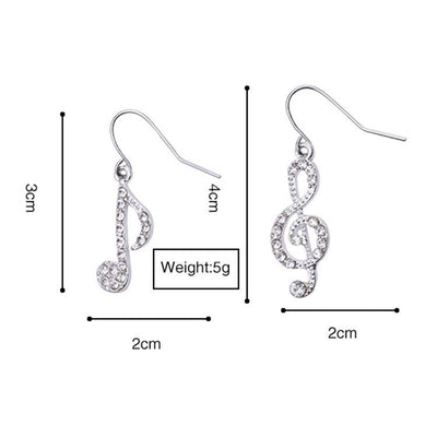 Asymmetric Personality Trendy Music Notes Earring