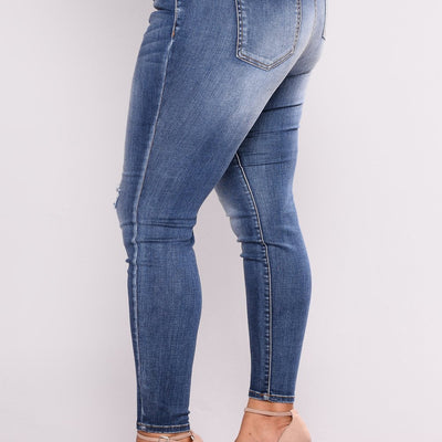Women Plus Size Push Up Jean Denim