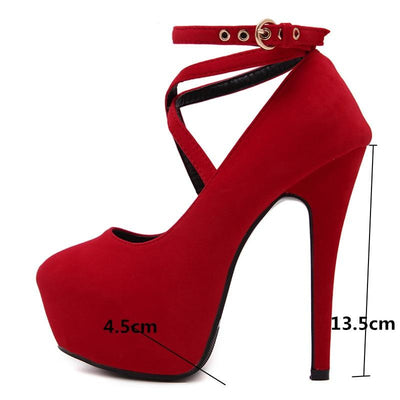 Cross-strap Women Pumps High Heels