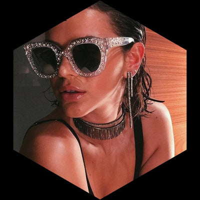 Vintage Square Cat Eye Sunglasses Women