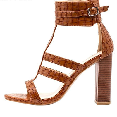 Women Ankle Strap Gladiator Heels High Sandals