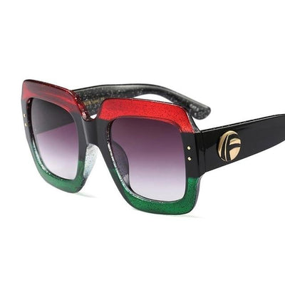 Luxury Brand Oversized Designer Square Sunglasses Women