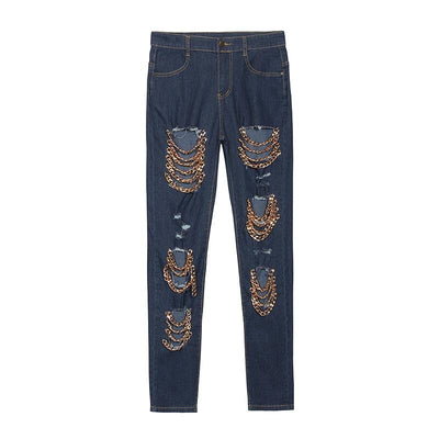 Ripped Waist Women Jeans