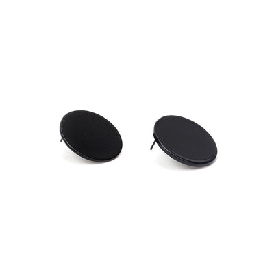 Silver Gold Color Big Round Stud Earrings for Women