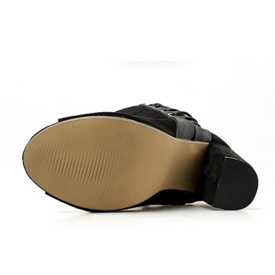 New Fashion Design Women's Peep Toe Zipper Boots