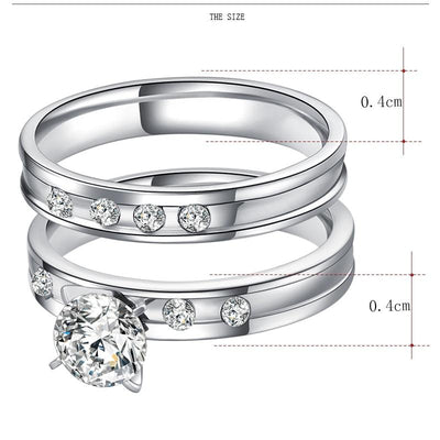 Stainless Steel Wedding Ring For Lovers