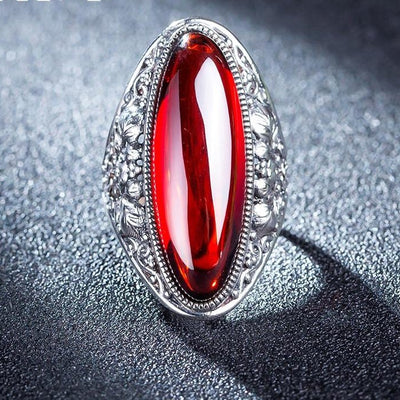 10*30mm Red Garnet Rings Blue Pink Boule Rings