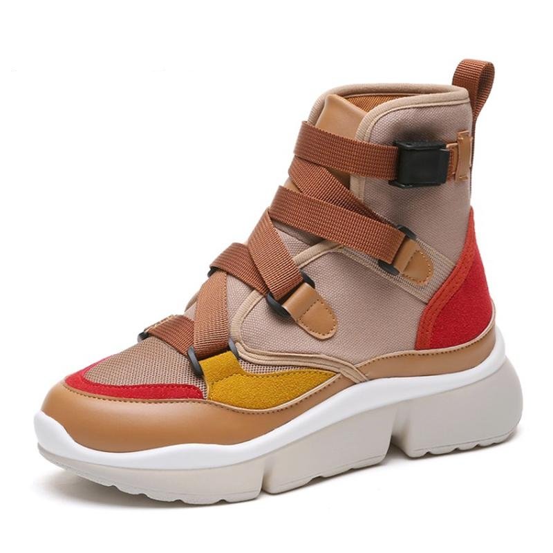 High Top Sneakers Women PU Leather