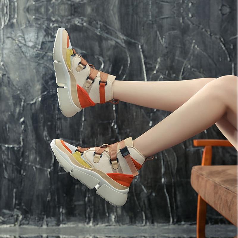 High Top Sneakers Women PU Leather