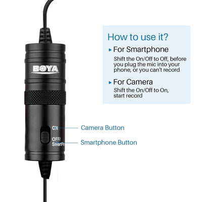 M1 Lavalier Audio Video Phone Microphone Condenser Mic