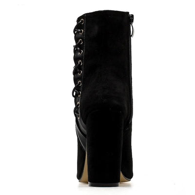New Fashion Design Women's Peep Toe Zipper Boots
