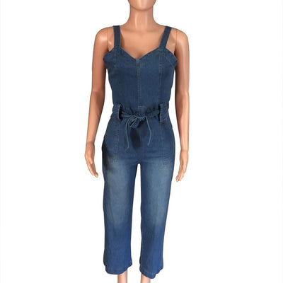 Woman Jumpsuit High Waist Jean