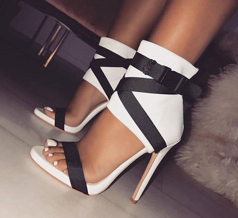 Women Cloth Belt Rome Gladiator Peep-Toe Sandal