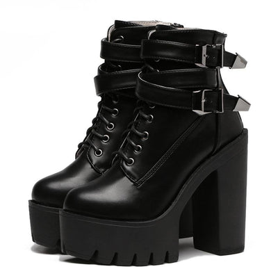 Women High Heels Platform Boots