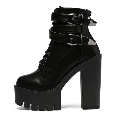 Women High Heels Platform Boots