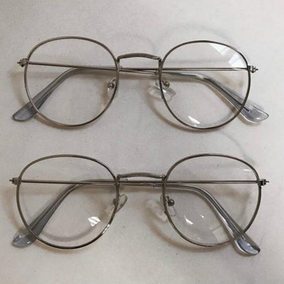 Woman Optical Frames Metal Frame Round Transparent Lenses