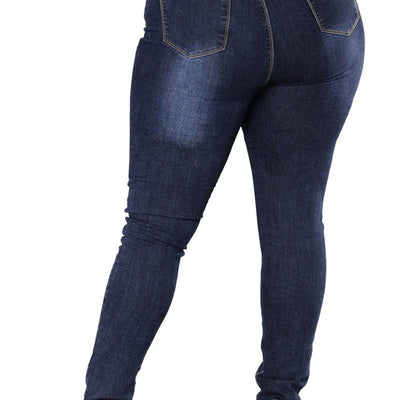 Plus Size High Waist Skinny Pencil Jeans
